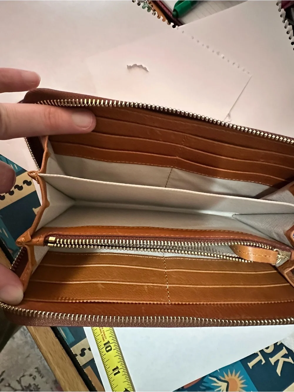 Dooney & Bourke Florentine Leather Chicago Cubs Zip Wallet